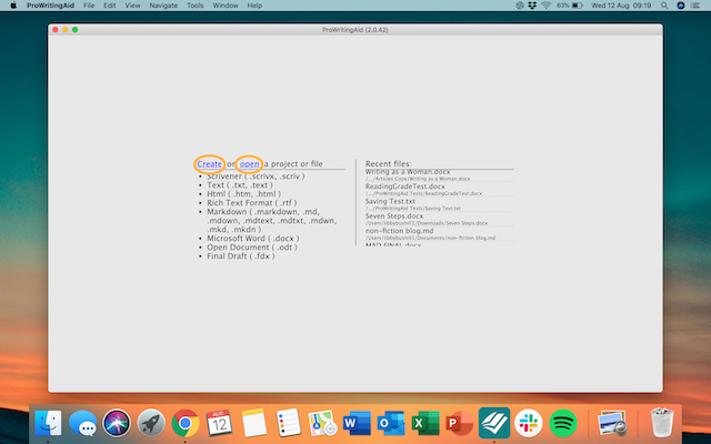 ProWritingAid editor for Mac
