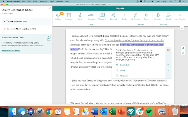 Sticky Sentences ProWritingAid