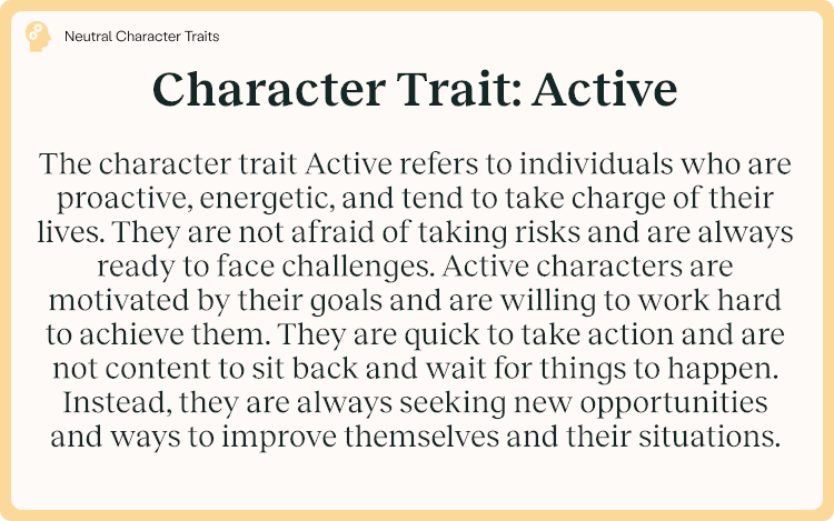 Character Trait Active