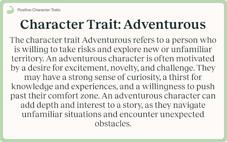 Character Trait Adventurous