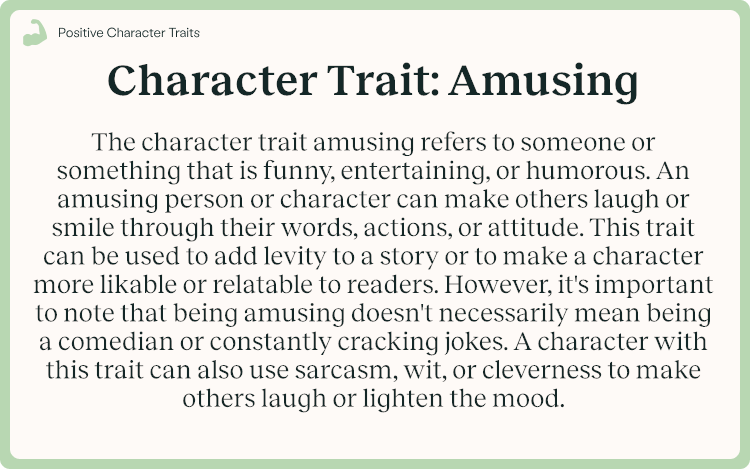 Character Trait Amusing