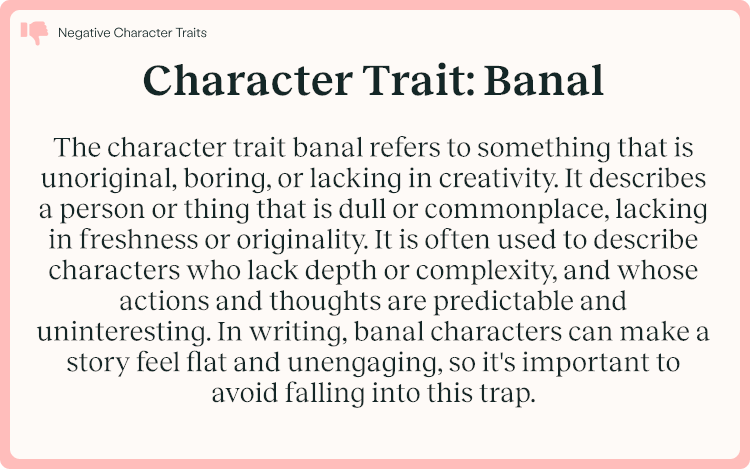 Character Trait Banal