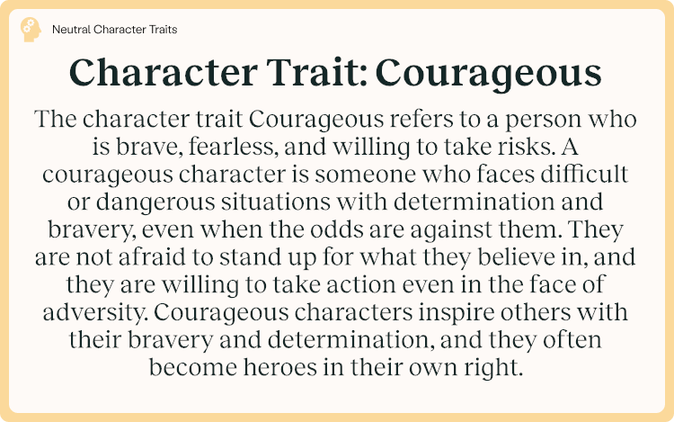 Character Trait Courageous