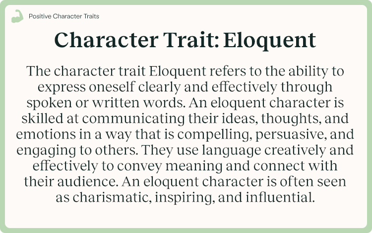 Character Trait Eloquent