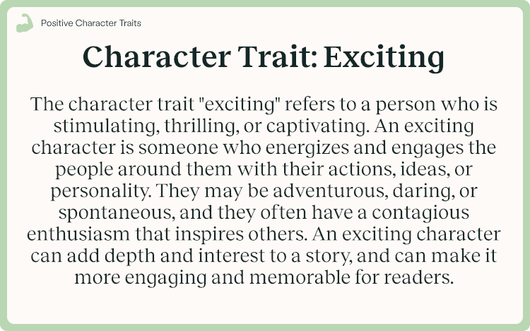 Character Trait Exciting