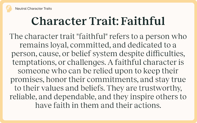 Character Trait Faithful