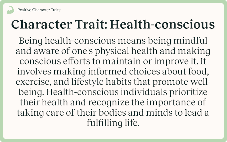 Character Trait Health-conscious