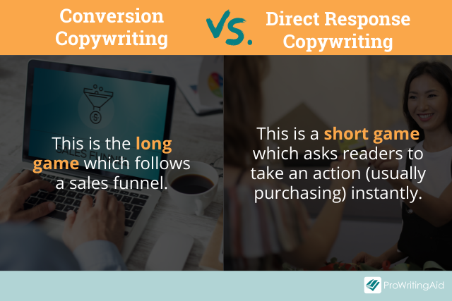 Conversion vs direct response copywriting