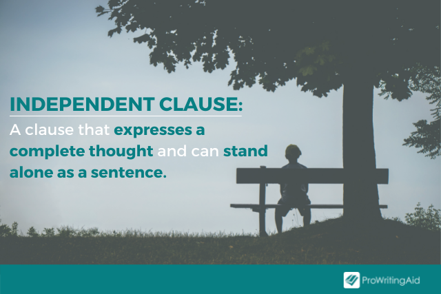 Image showing definition of independent clause