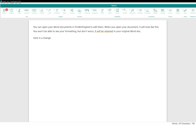 Word doc in ProWritingAid