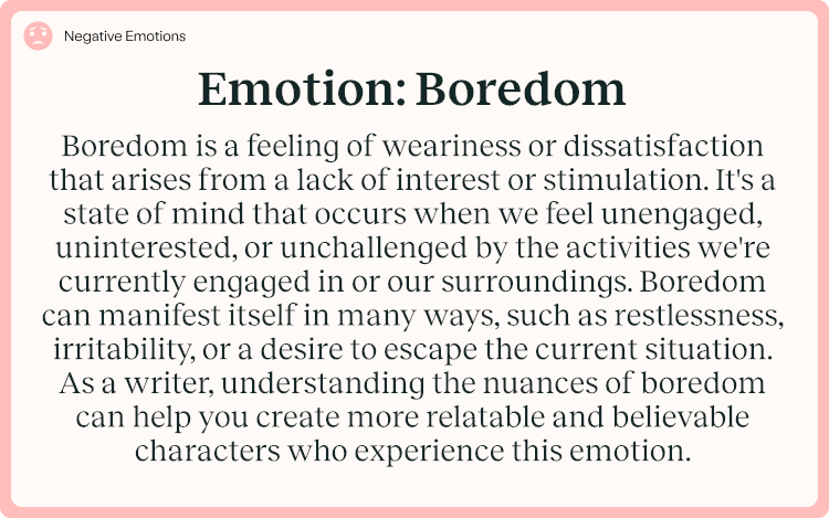 Emotion Boredom