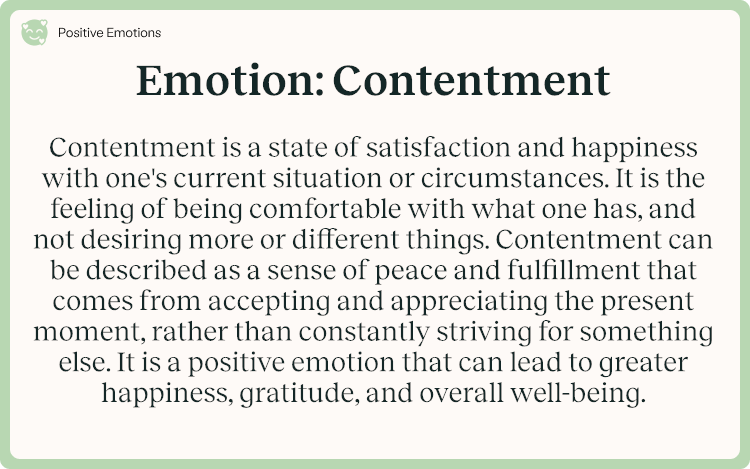 Emotion Contentment