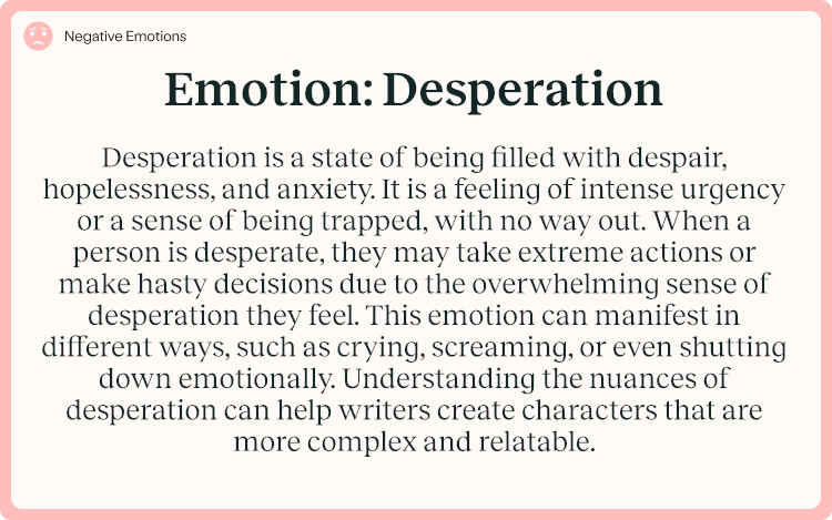 Emotion Desperation