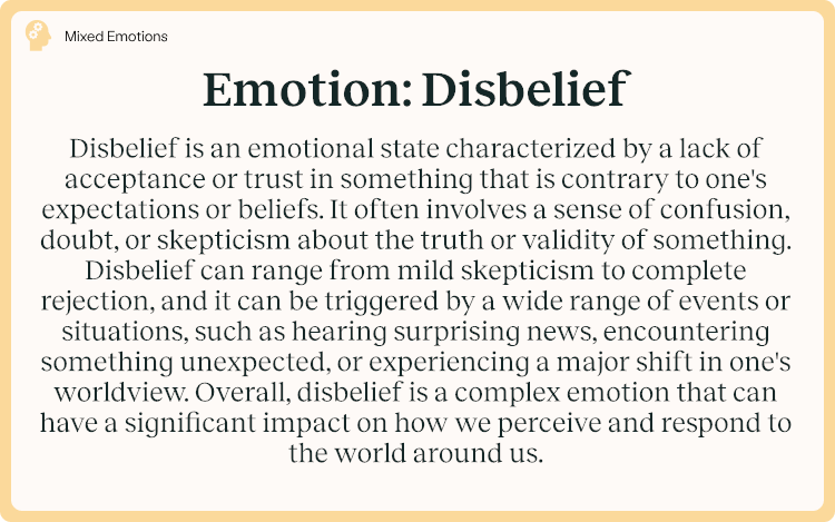 Emotion Disbelief