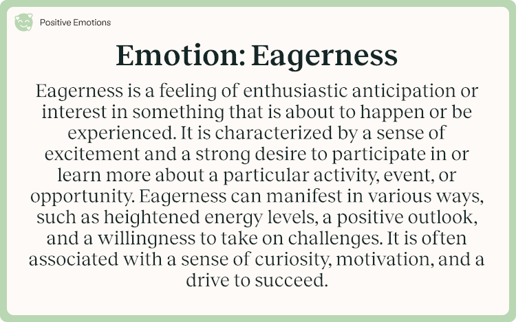 Emotion Eagerness