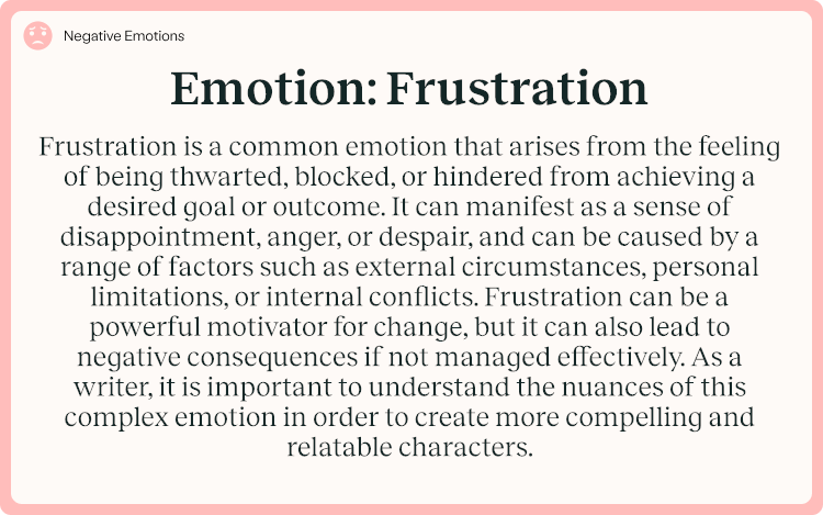 Emotion Frustration