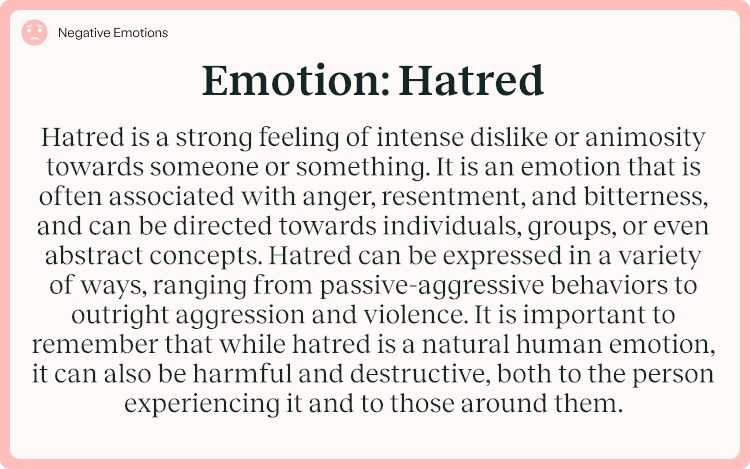 Emotion Hatred