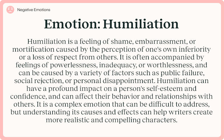 Emotion Humiliation