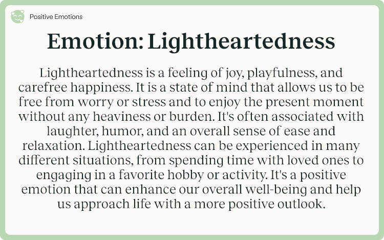 Emotion Lightheartedness