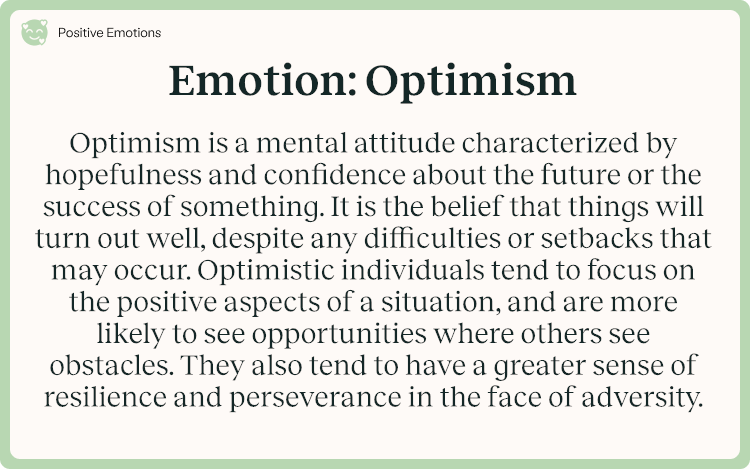 Emotion Optimism