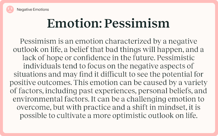 Emotion Pessimism