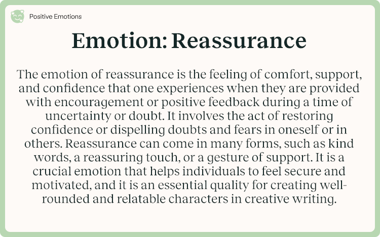 Emotion Reassurance