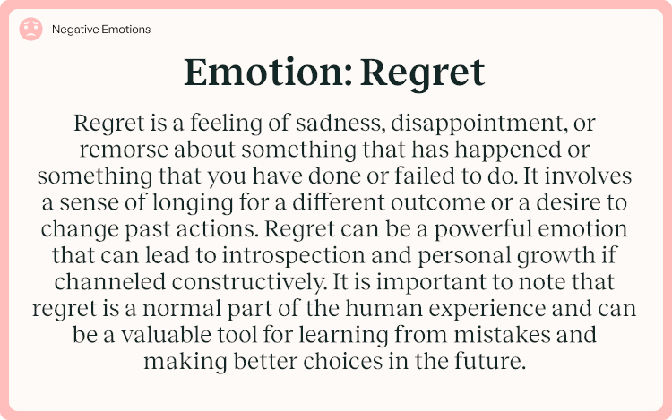 Emotion Regret