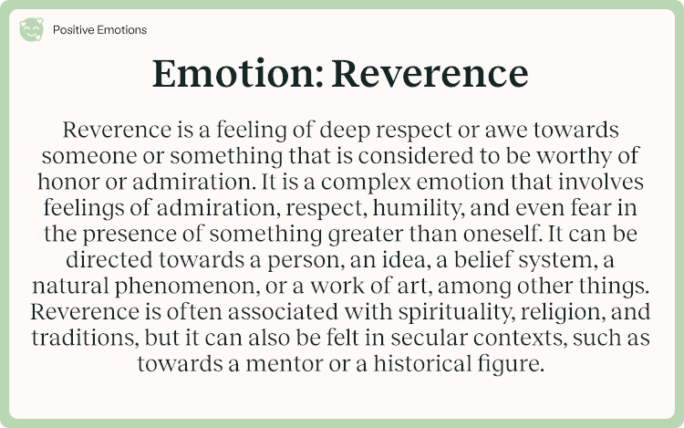 Emotion Reverence