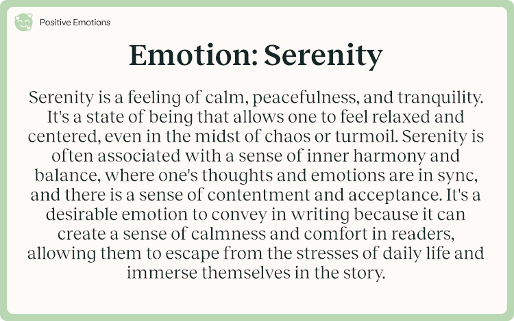 Emotion Serenity