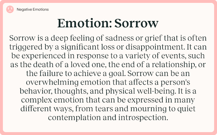 Emotion Sorrow