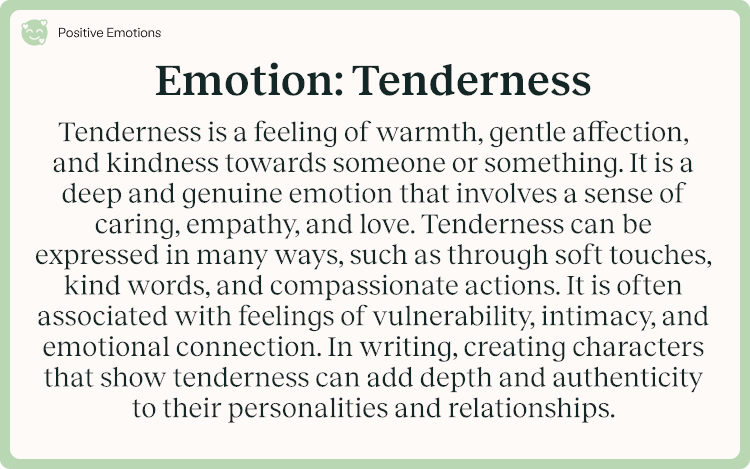 Emotion Tenderness