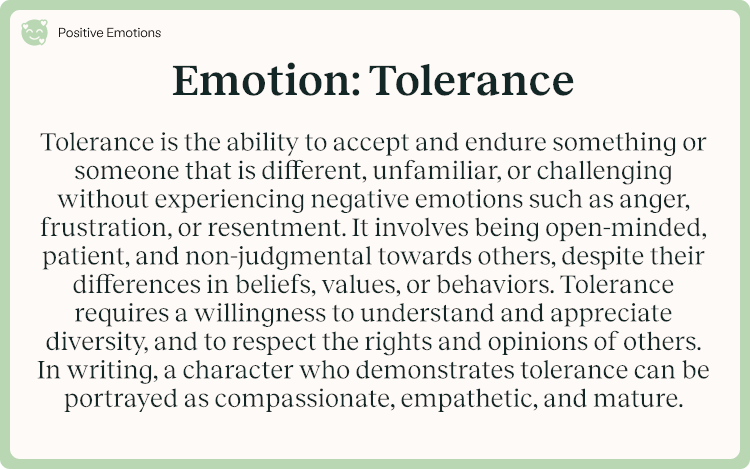 Emotion Tolerance