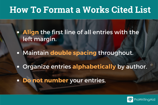 Image showing how to format mla