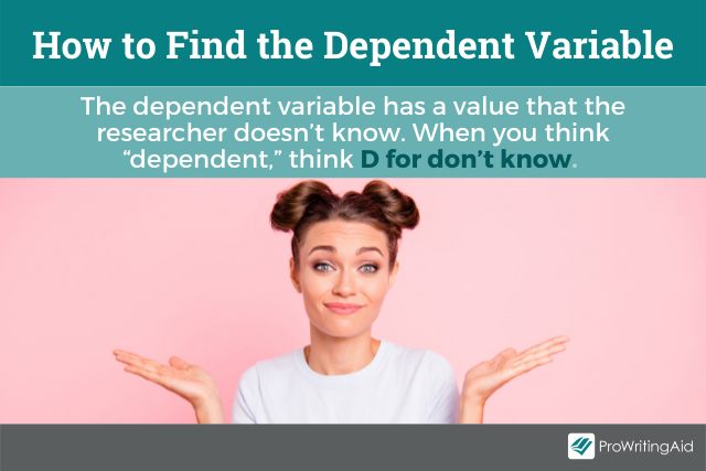 Image showing how to find the dependent variable