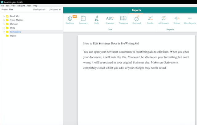 ProWritingAid for Scrivener