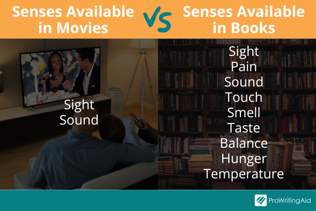 senses in books vs movies