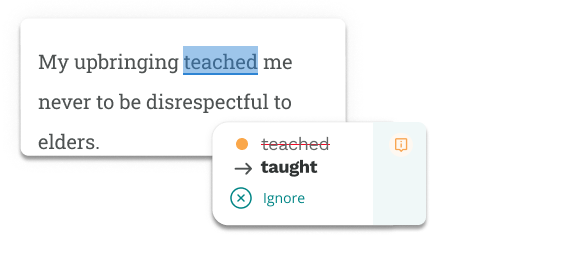 irregular verbs correction