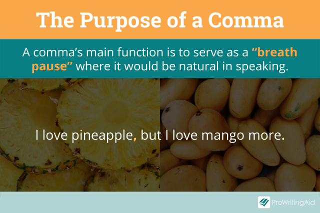 The purpose of commas