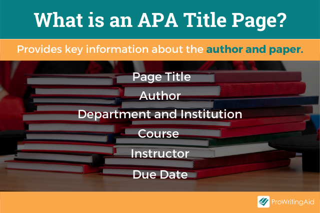 Image showing what is an APA title page