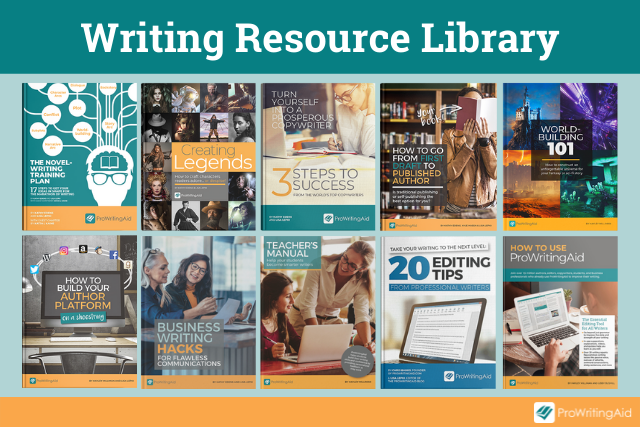 Screenshot of ProWritingAid's Writing Resources Library